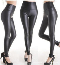 Load image into Gallery viewer, New High Waist Sexy Soild Black PU Leather Leggings