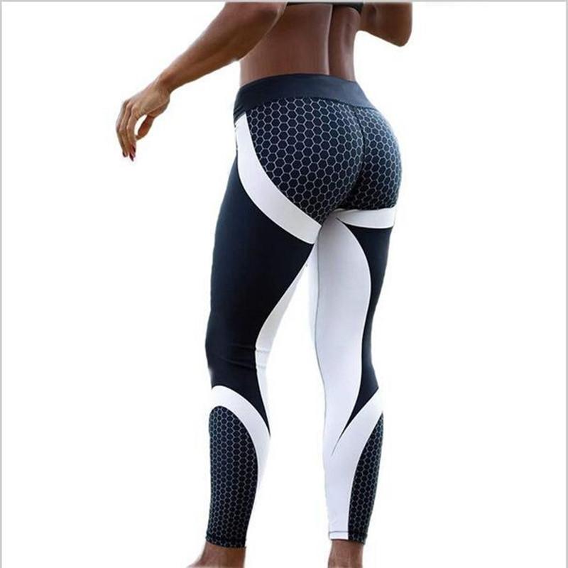 Mesh Pattern Print Leggings