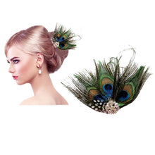 Load image into Gallery viewer, Women’s Hair Accessories Peacock Bridal Headband Feather Fascinator Headpiece