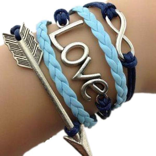 Love Arrow Blue Bracelet