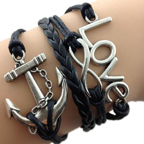 Bold Love Anchor Bracelet