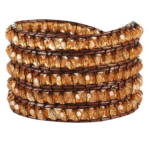 Golden Crystal Wrap Bracelet