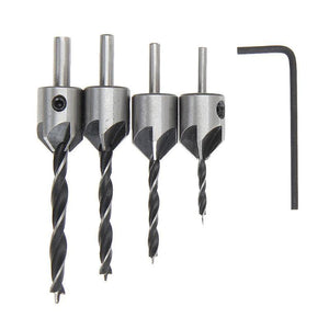 4pcs/lot 3mm-6mm Countersink Drill Bit Drill Press Set