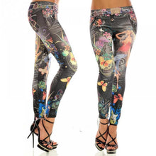 Load image into Gallery viewer, women jeans floral midwaist Fashion