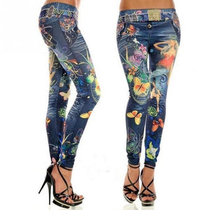 women jeans floral midwaist Fashion