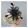 Women Peacock Eye Feather Headband Bridal Fascinator Hair Clip Headpieces