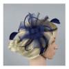 Women Peacock Eye Feather Headband Bridal Fascinator Hair Clip Headpieces